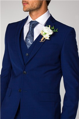  Occasions Blue Regular Fit Suit Jacket