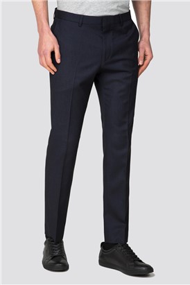 Navy Rust Structure Skinny Fit Trousers