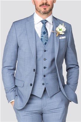  Occasions Light Blue Tailored Fit Suit Jacket