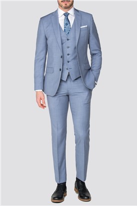  Occasions Light Blue Tailored Fit Suit Jacket