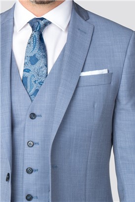  Occasions Light Blue Tailored Fit Suit Jacket