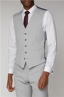  Light Grey Slim Fit Waistcoat