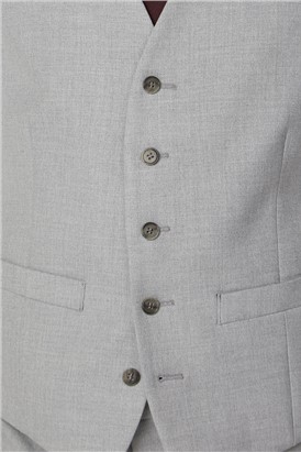  Light Grey Slim Fit Waistcoat