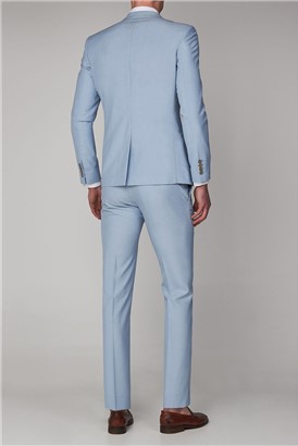  Pale Blue Slim Fit Suit Jacket