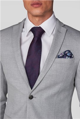  Light Grey Slim Fit Suit Jacket