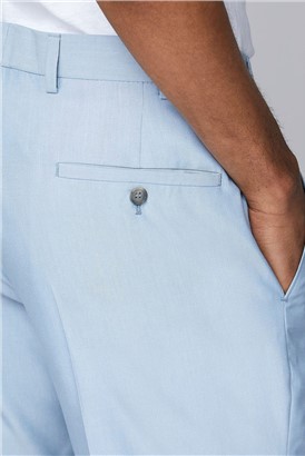  Pale Blue Slim Fit Formal Shorts