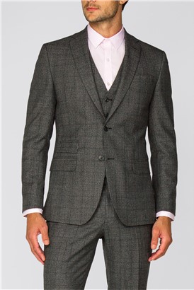  Grey Textured Check Jacket