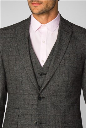  Grey Textured Check Jacket