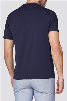 Navy Crew Neck Stretch T-Shirt