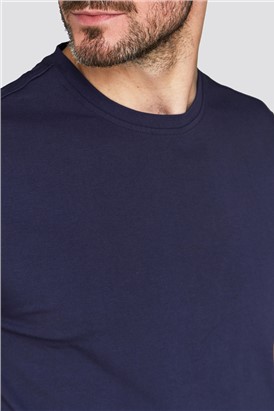 Navy Crew Neck Stretch T-Shirt