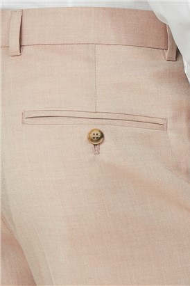  Pale Pink Chambray Slim Fit Suit Trousers