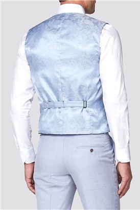  Light Blue Plain Waistcoat