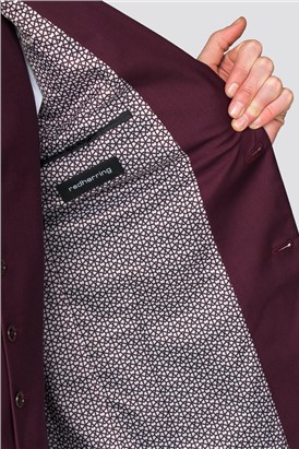 Slim Fit Burgundy Suit Jacket