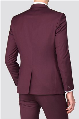 Slim Fit Burgundy Suit Jacket