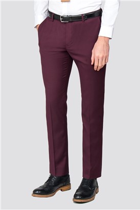 Burgundy Slim Suit Trousers