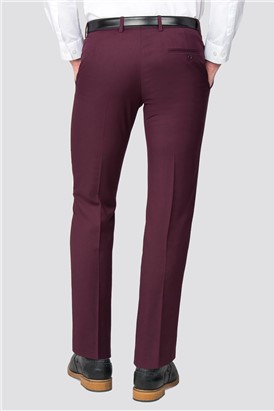 Burgundy Slim Suit Trousers