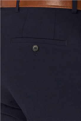 Studio Navy Seersucker Slim Fit Ivy League Trousers