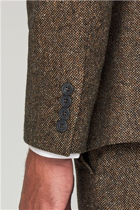  Oatmeal Texture Tailored Fit Jacket