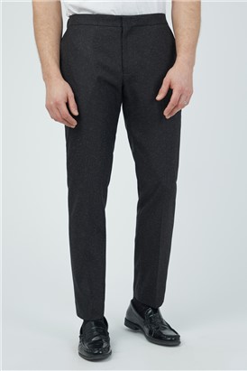  Charcoal Slim Half Elasticated Waist Trousers