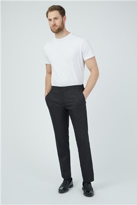  Charcoal Slim Half Elasticated Waist Trousers