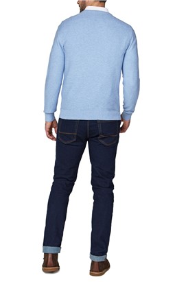  Pale Blue V Neck Jumper