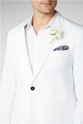  Malmo Skinny Fit Men's White Suit Jacket