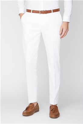  Malmo White Skinny Suit Trouser