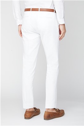  Malmo White Skinny Suit Trouser