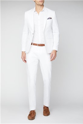  Malmo White Skinny Suit Trouser