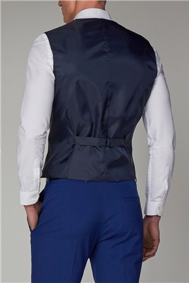  Cobalt Blue Regular Fit Waistcoat