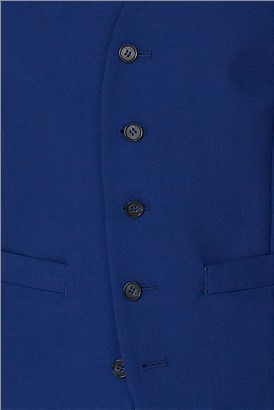  Cobalt Blue Regular Fit Waistcoat