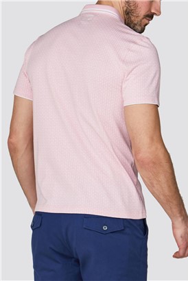  Pink Geo Printed Polo