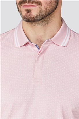  Pink Geo Printed Polo