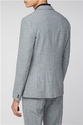  Light Grey Broken Check Suit Jacket