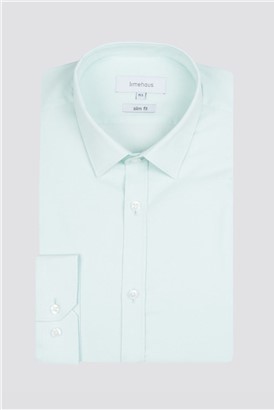 Limehaus | Mint Green Pastel Spot Formal Shirt | Suit Direct