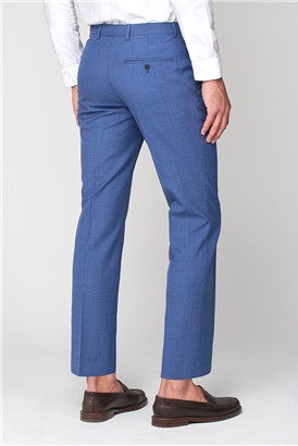  Dusky Blue Textured Tailored Fit