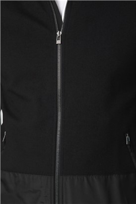  Black Jersey Zip Through Jacket