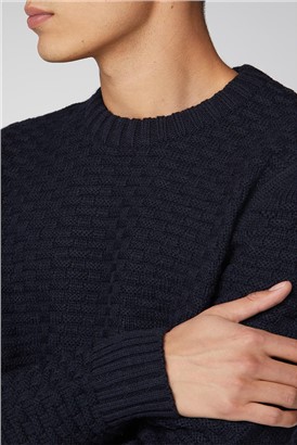  Textured Crew neck Sweater