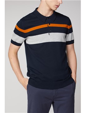  Chest Stripe Knitted Polo