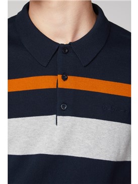  Chest Stripe Knitted Polo