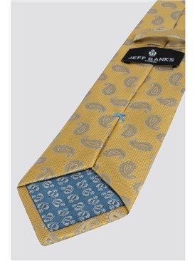   London Gold Textured Paisley Tie