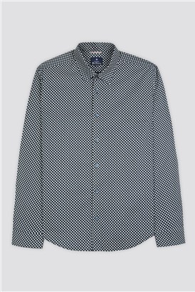  Navy & White One Print Shirt