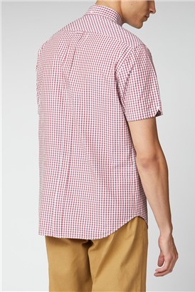  Red Signature Short Sleeved Gingham Shirt