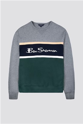  Colour Blocked Logo Sweat