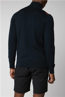  Mod Stripe 1/4 Zip Funnel Neck