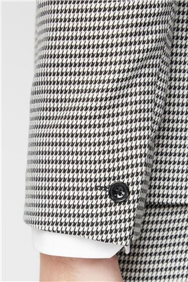  Black Puppytooth Checked Skinny Fit Mens Suit Jacket