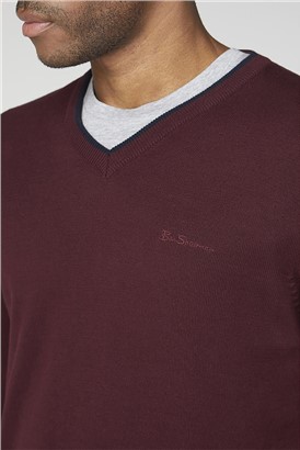  Plain V-neck with Tipping