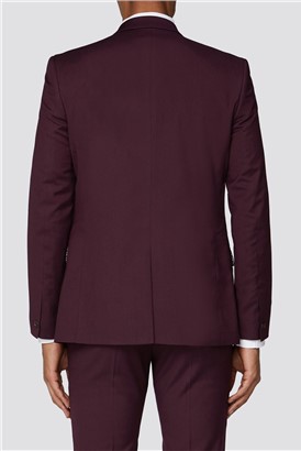  Slim Fit Burgundy Plain Suit Jacket