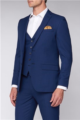  Navy Texture Tailored Fit Jacket