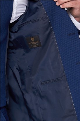  Navy Texture Tailored Fit Jacket